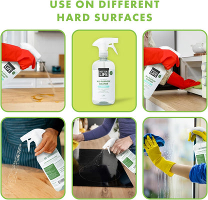 Better Life All Purpose Cleaner - Multipurpose Home and Kitchen Cleaning Spray for Glass, Countertops, Appliances, Upholstery & More - Multi-surface Spray Cleaner - 24oz (Pack of 2) Unscented