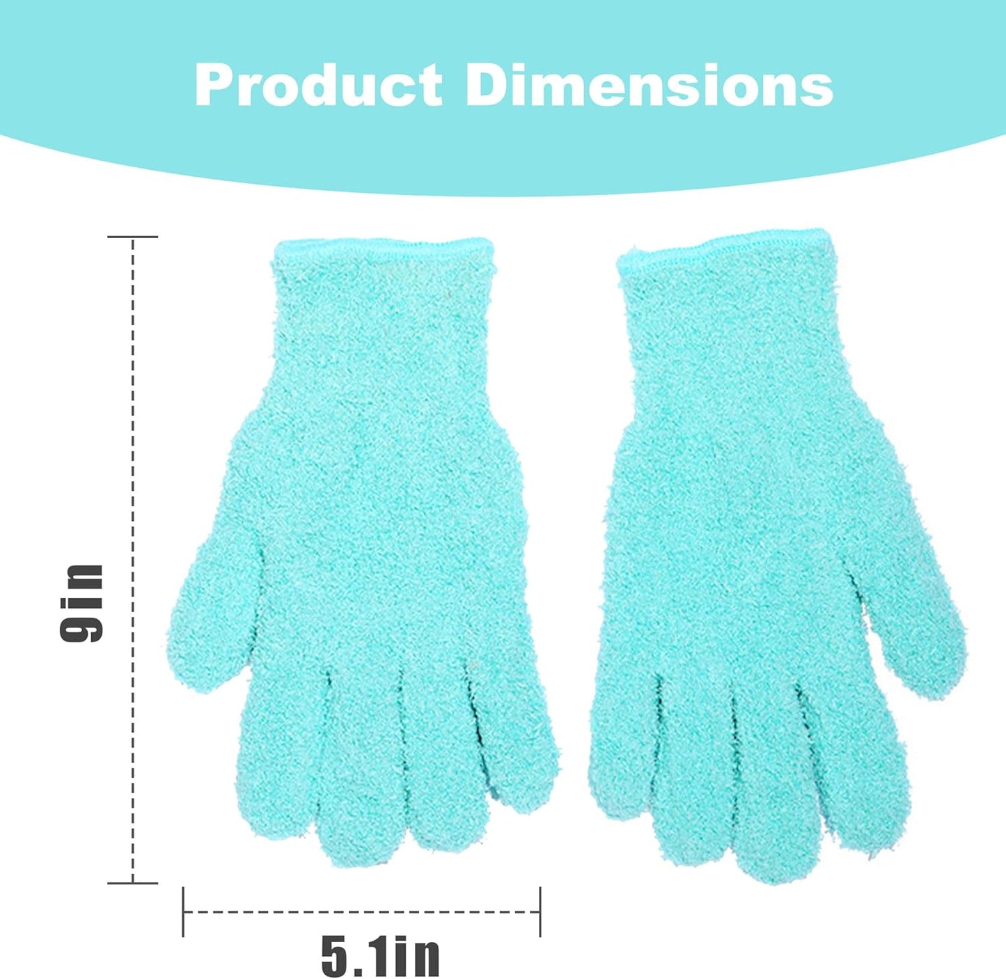 Universal Reusable Plush Microfiber Gloves for Cleaning and Dusting, Soft Dusting Gloves for Furniture, Blinds, Car Interior, and Electronics