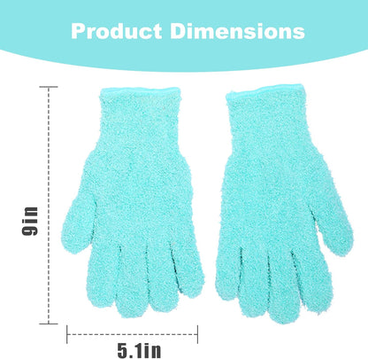 Universal Reusable Plush Microfiber Gloves for Cleaning and Dusting, Soft Dusting Gloves for Furniture, Blinds, Car Interior, and Electronics
