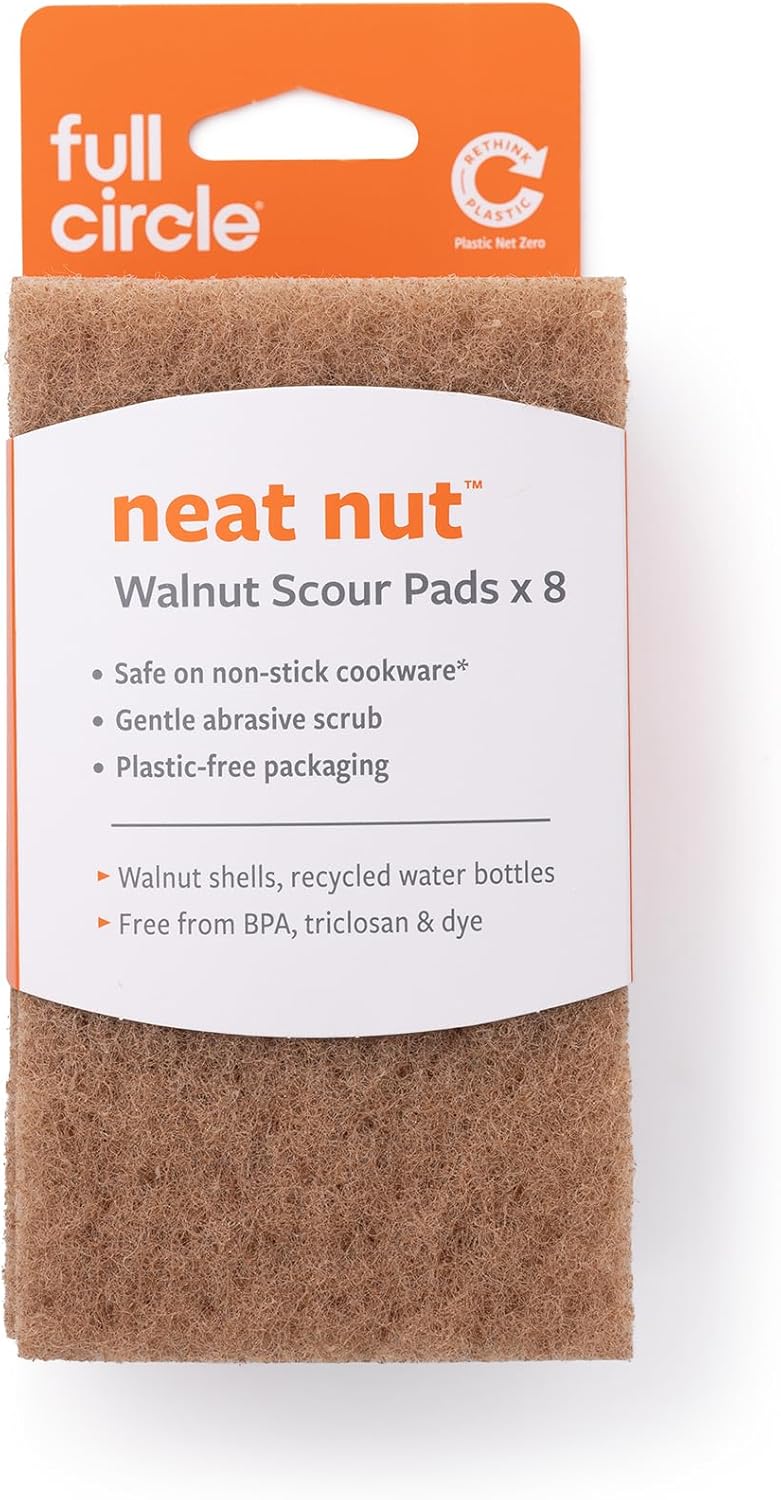 Full Circle Agave Leaf Scour Pads – Pack of 3 – Maximum Strength, Non-Scratch Dish Scrubber Made with Plant-Based & Recycled Materials, Safe for Nonstick