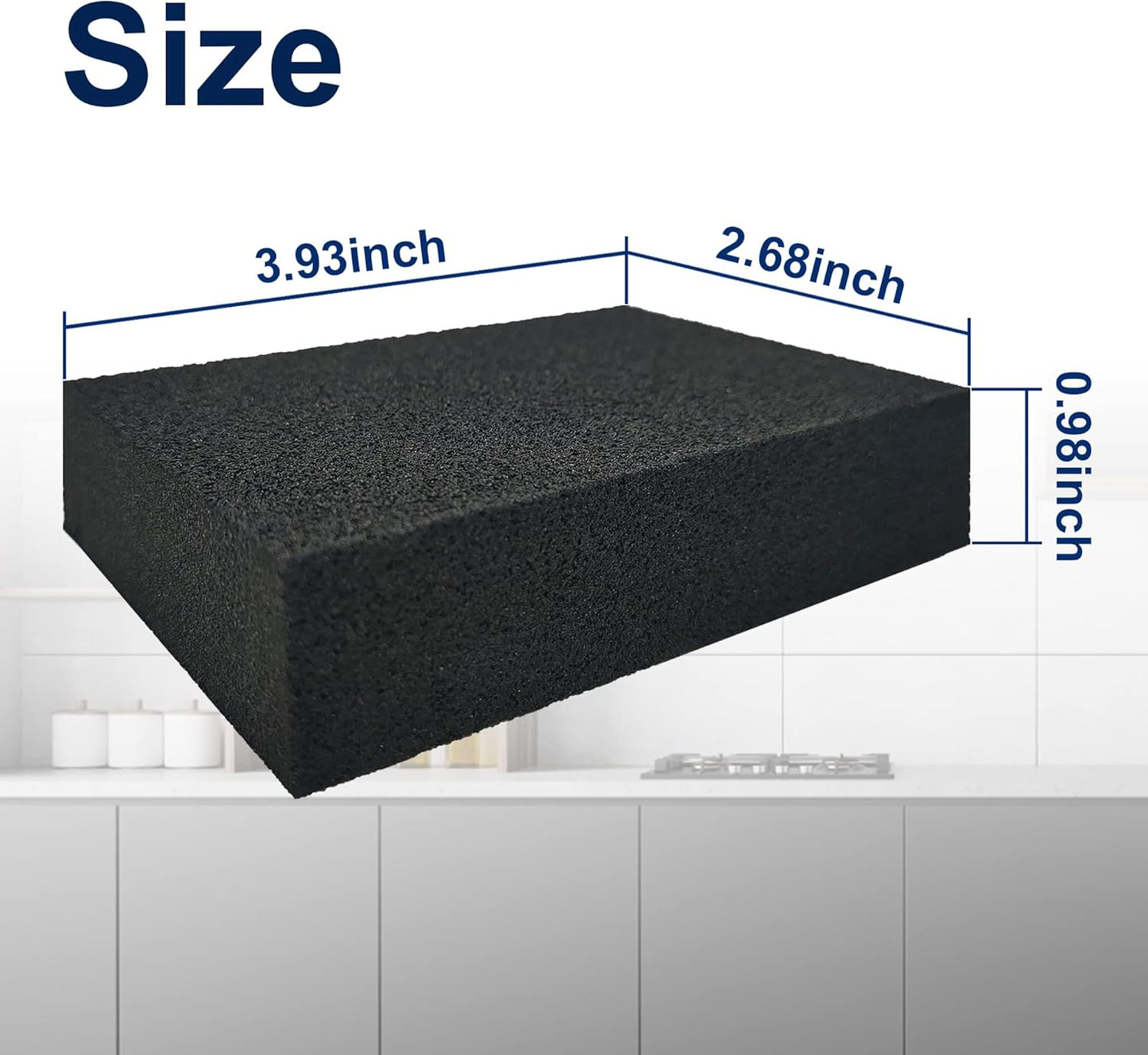 Krisler Carborundum Sponge Nano Emery Sponges Caspian Stone Pot Clean Brush Rust Eraser Grit Scouring Pads Pot Cleaning Pads with Carborundum Washing Kitchen Cleaner Tool 8pc