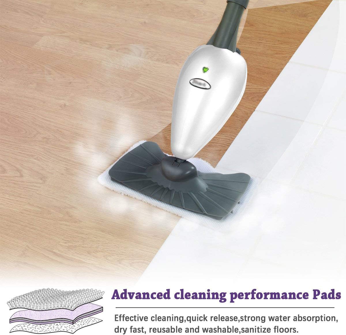 Flammi Steam Mop Pads for Shark S1000/S3101/S3250/SK Series SK410 SK435CO SK460 SK140 SK141 S3251 Steam Mop Replacement Pads, 4 Pack