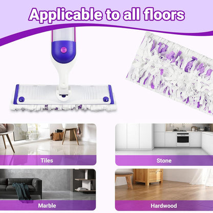 Pure Realm 40 Cout Power Mop Pads Refills for Powermop , Multi-Surface Disposablen swiffer Power Mop Pads，Unscented Spray Cleaning Repalcement Pads Refill
