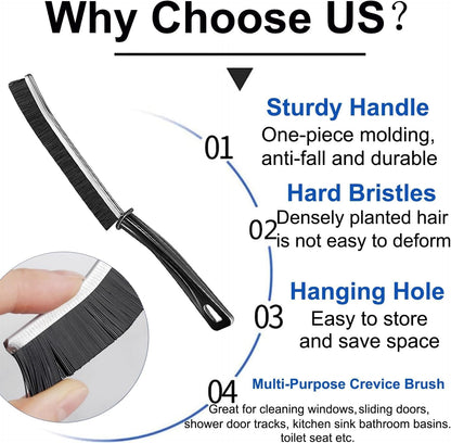Gap Cleaning Brush Grout Cleaner Brush with Hard Handle Scrub Deep Tile Joints Stiff Angled Bristles for Showers, Bathtubs, Kitchens - Multi-Surface All-Around Household Cleaning Tool
