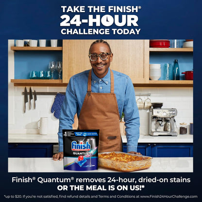 Finish - Quantum - 64ct - Dishwasher Detergent - Powerball - Ultimate Clean & Shine - Dishwashing Tablets - Dish Tabs