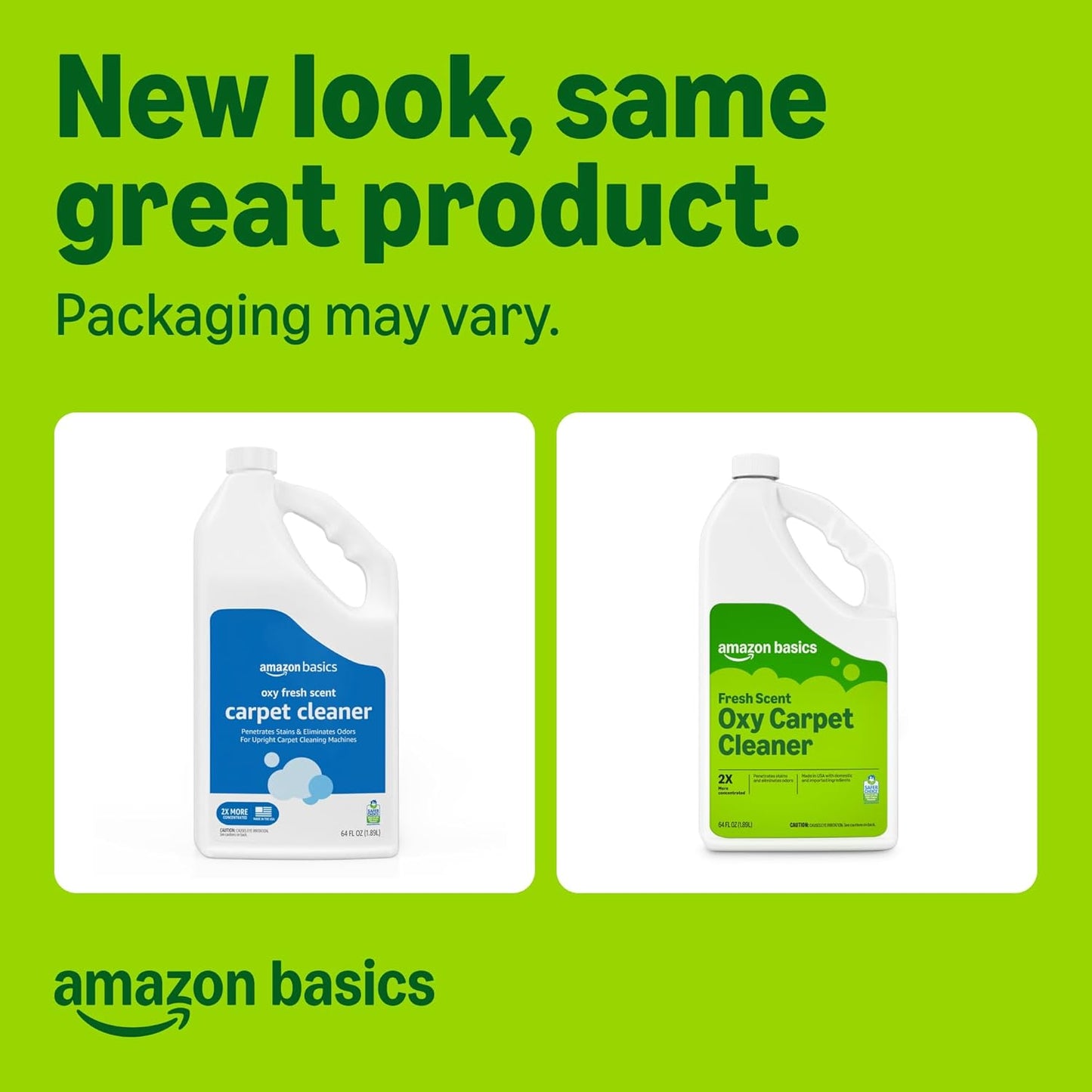Amazon Basics Pet Stain & Odor Remover, Deep Cleaning Carpet Shampoo, Concentrated Formula, Eliminates Odors, Pet-Safe, Fresh Scent, 64 fl oz