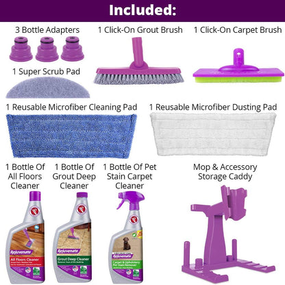 Rejuvenate Click N Clean Multi-Surface Spray Mop All-In-One Kit Cleans And Revitalizes Floors