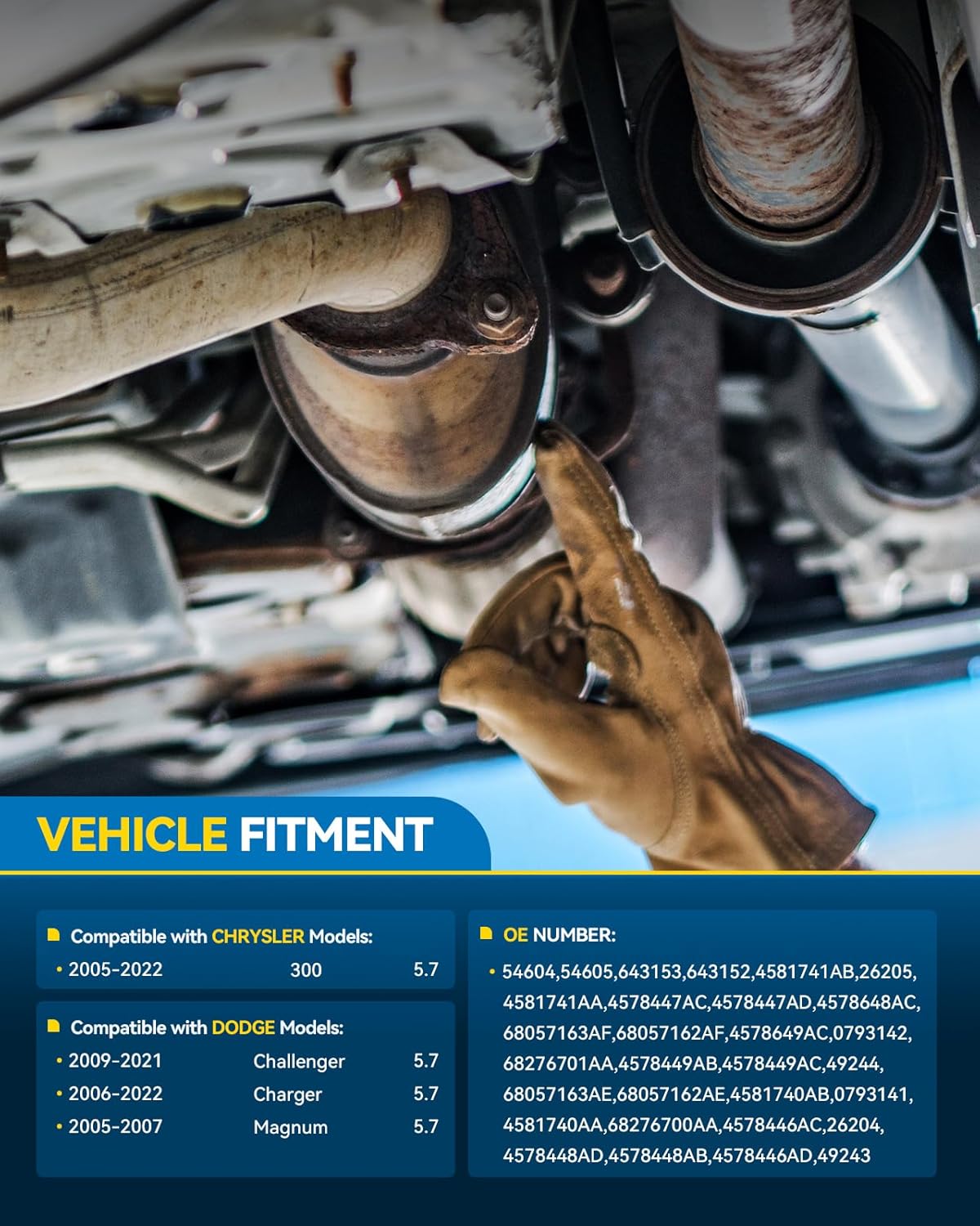 PHILTOP Left and Right Catalytic Converter Replacement For 2005-2010 300 2.7/3.5L V6 RWD, 2006-2010 Charger 2.7/3.5L V6 RWD, 2005-2008 Magnum 2.7/3.5L V6 RWD Replace 55434, 55433 (EPA Compliant) - Colors B