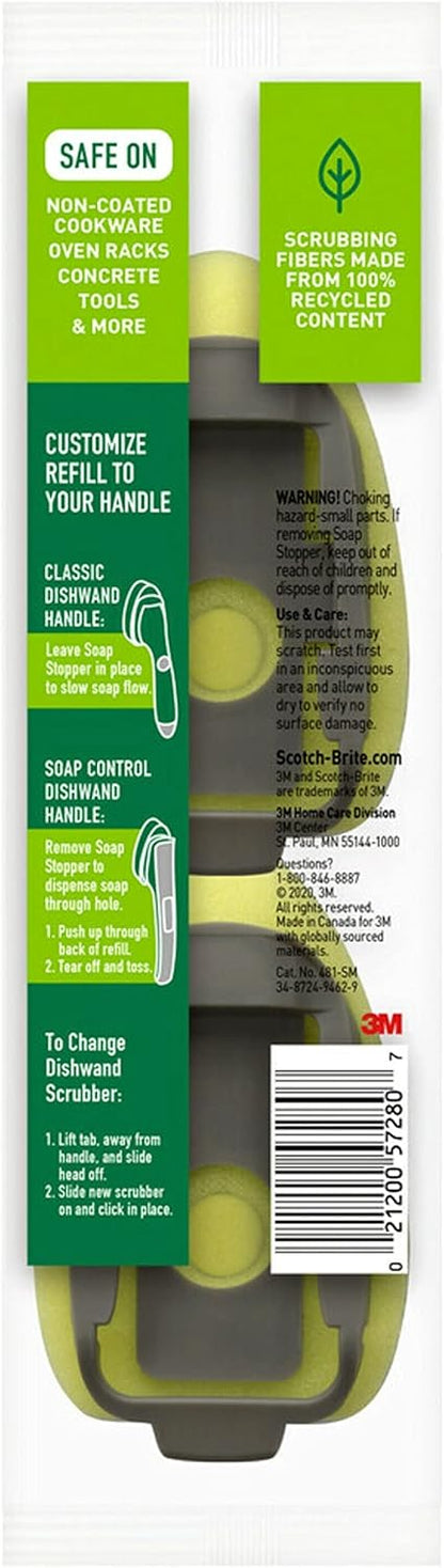 Scotch-Brite Heavy Duty Dishwand Refills, Keep Your Hands Out of Dirty Water, 2 Refills