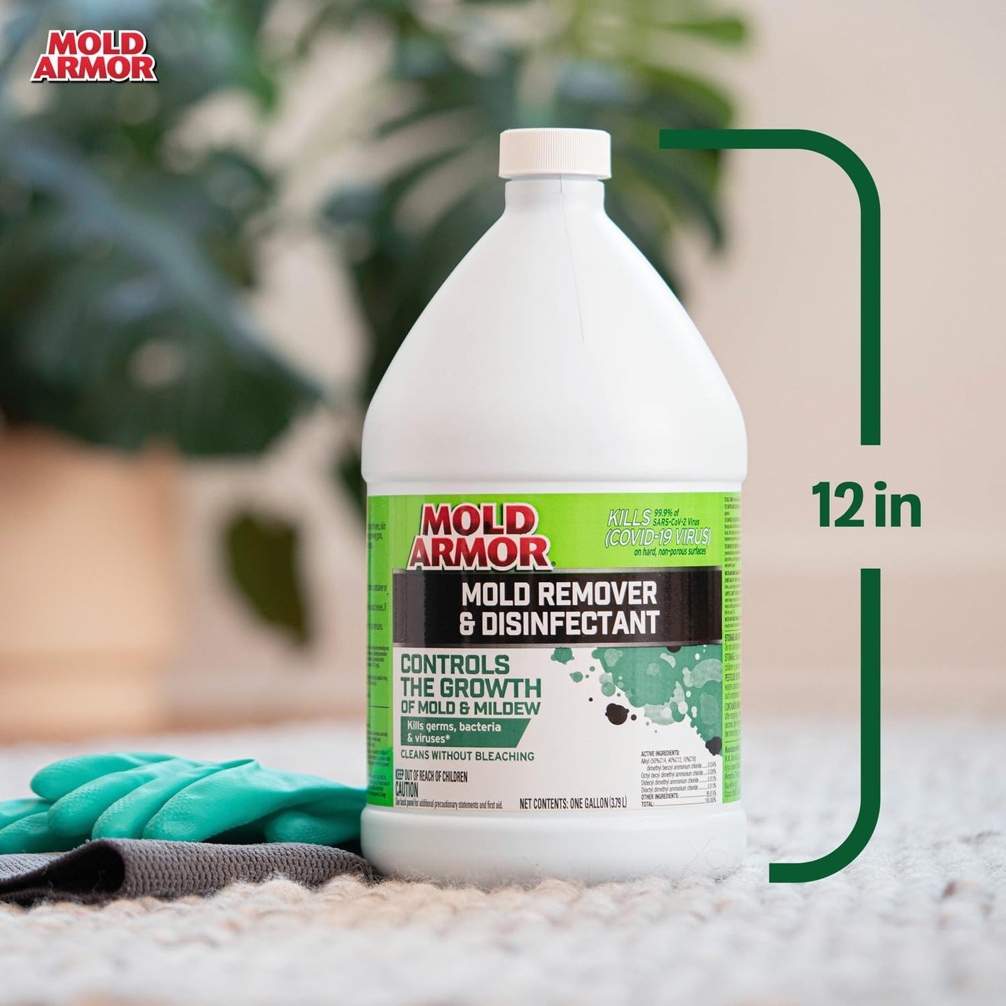 Mold Armor Mold Preventer, Disinfectant and Flood Cleanup, 1 gal., Control & Prevent the Growth of Mold and Mildew, Cleans without Bleaching, Ready to Use