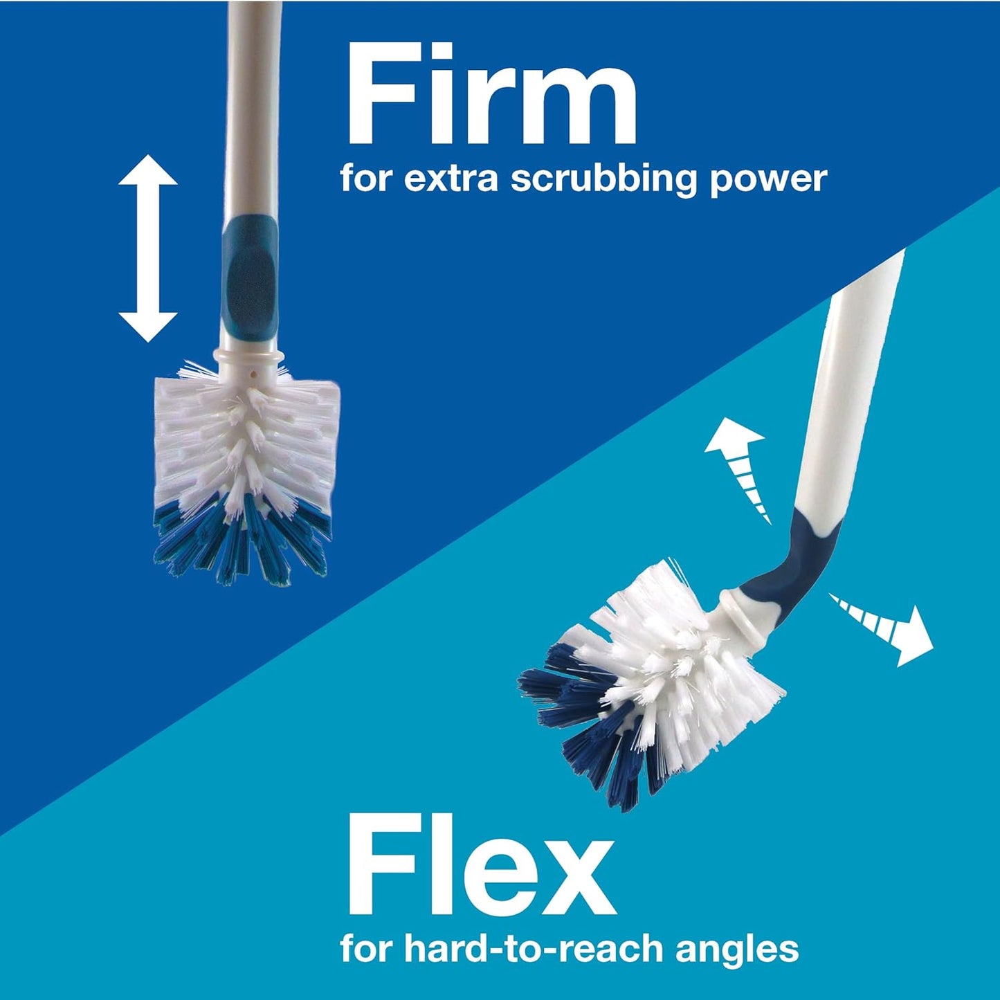Unger Sink and Dish Scrub Brush, Kitchen Washing Scrubber for Hard-to-Reach Corners, Small Cleaning Supplies, Non-Scratch Bristles, Glassware, Pots, Pans, Tumblers, Drains, and Disposals