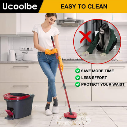 Spin Mop Scrub Brush for O-Cedar EasyWring 1 Tank System, Scrubber Brush Replacement Head with Stiff Bristle, Great for Bathroom, Kitchen, Pool, Glass and Tile Walls, No Include Mop Handle and Base