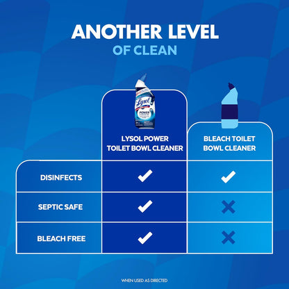 Lysol Toilet Bowl Cleaner, Max Strength Bathroom Cleaning Supplies, Toilet Bowl Cleaner Clinging Gel, Home Essential, Instant Stain Removal, Disinfecting and Deodorizing, Bleach Free, 24 oz (2 ct)