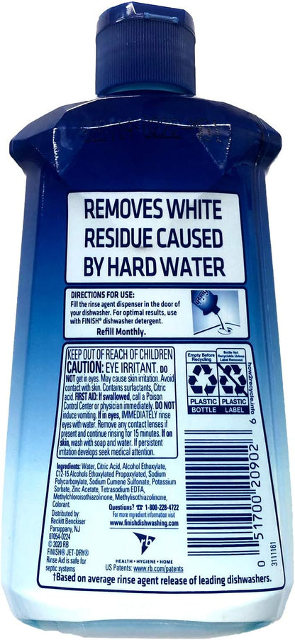 Finish Jet Dry Dishwasher Rinse Aid, Hardwater Protection