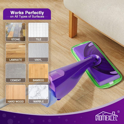 HOMEXCEL Microfiber Pads Compatible with Swiffer Wet Jet-15"x5.5", Reusable Pad Refills, Machine Washable Replacements for Multi Surface Wet & Dry Floor Cleaning, 8 Pack