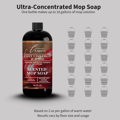 Lapew Santal Scented Mop Soap - Luxury Floor Cleaner Concentrate for Mopping Tile, Laminate, Vinyl & Hardwood | Streak-Free, Low-Foam | 36 oz - Colors B