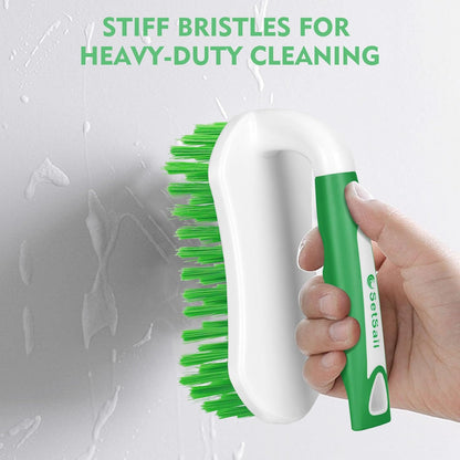 SetSail Scrub Brush, Heavy-Duty Scrub Brushes for Cleaning with Stiff Bristles Cleaning Brush for Shower, Bathroom, Carpet, Kitchen and Bathtub Scrubber - 2 Pack