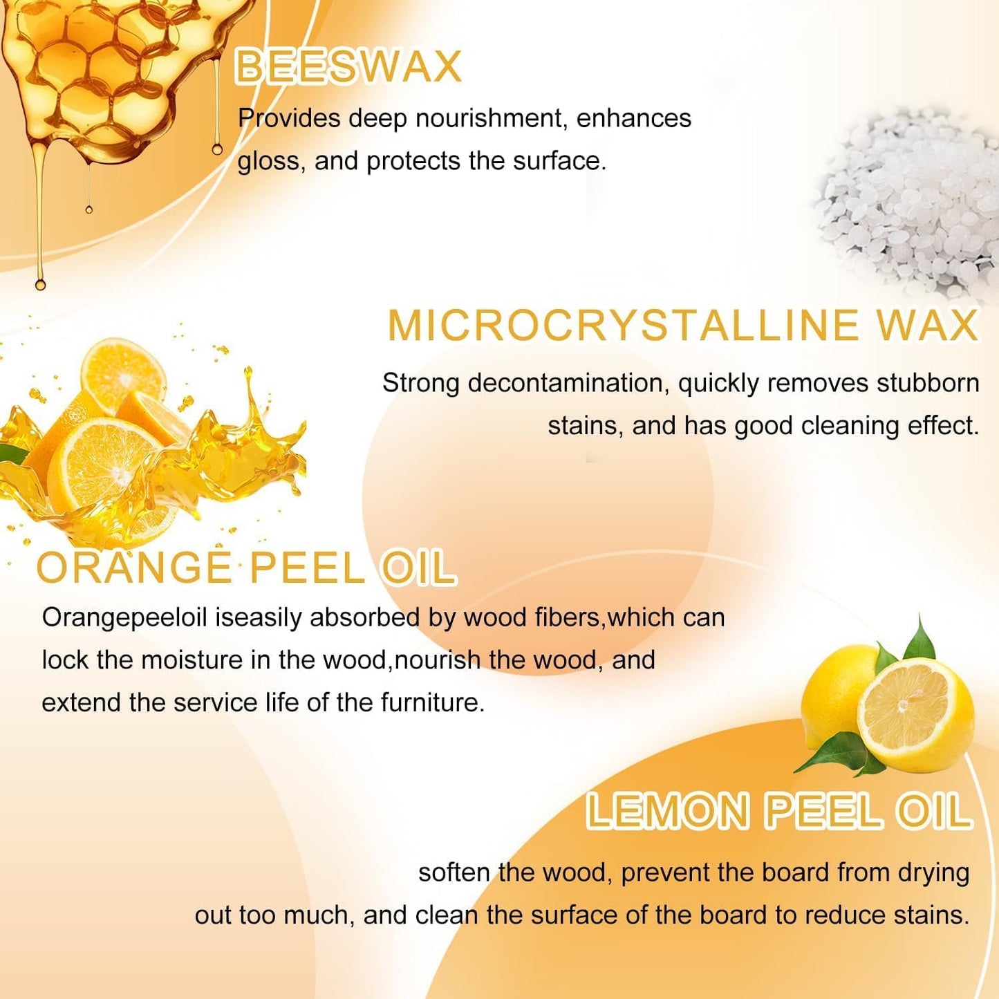 VOYOCUGE 2PCS Natural Beeswax Care Spray & Restorer, Natural Beeswax Spray For Wood, For Living Room, Kitchen, Furnishings and Wooden Floors