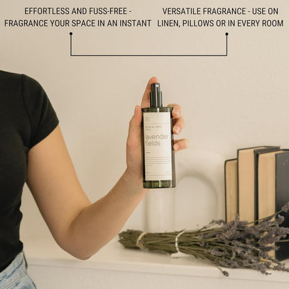 Craft & Kin Santal Woods Room Spray for Bedding, 6.76 oz, Pillow Spray, Long-Lasting Room Freshener, Soothing Aroma Mist for Home & Washroom