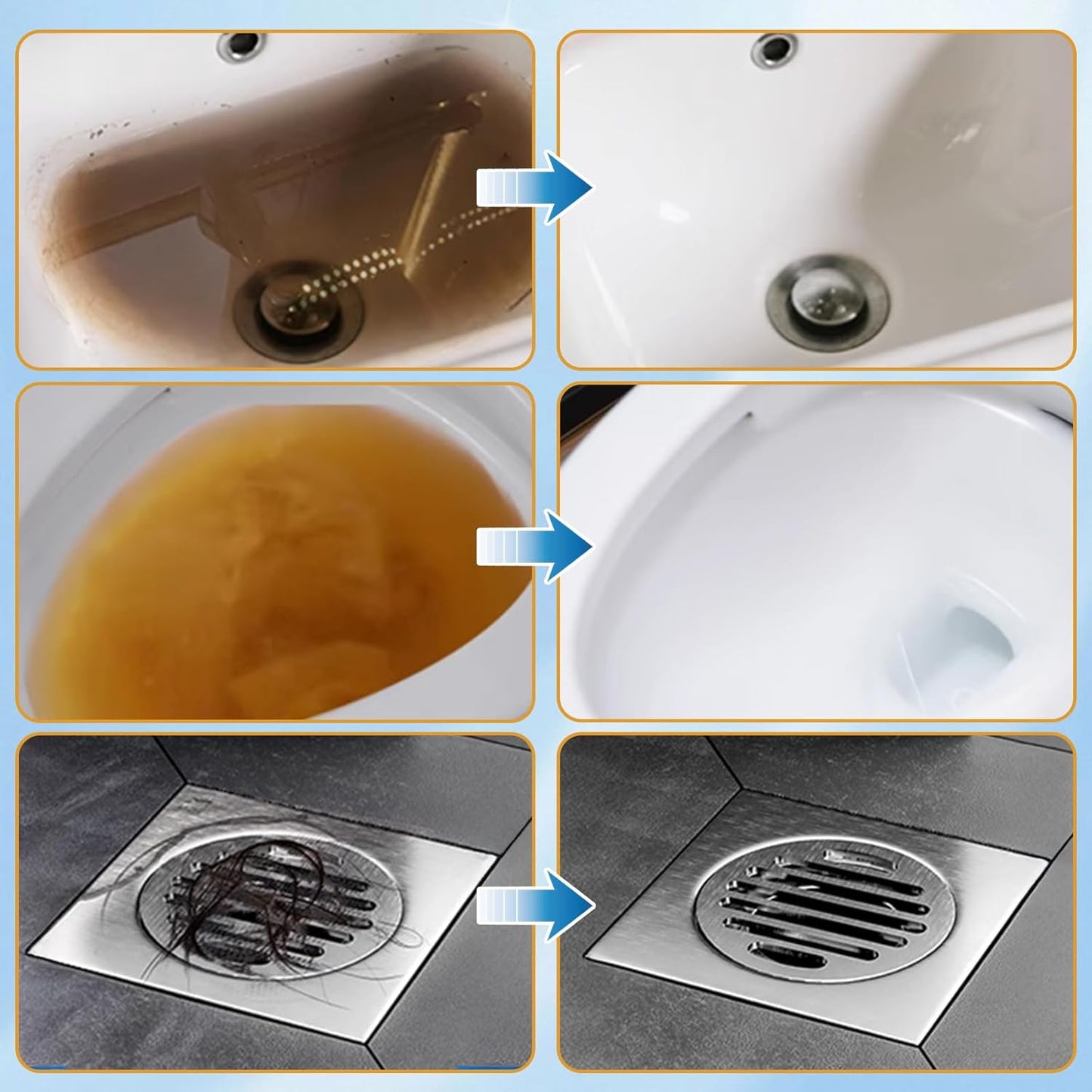 Drain Clog Remover Granules, 260g Drain Cleaner for Hair, Grease, Food Residue and Soap Scum, Drain Opener for Kitchen Sink, Bathroom Sink, Shower, Bathtub and Toilet