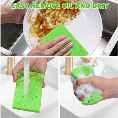 YoleShy 48 Pack Sponges Kitchen Natural Compressed Cellulose Sponges Durable Dish Sponge for Cleaning & DIY Reusable
