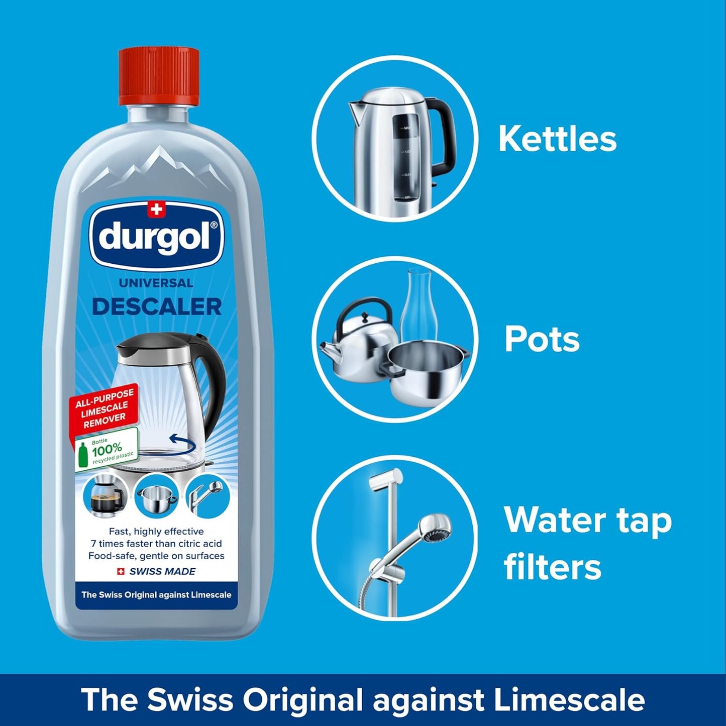 Durgol Universal Multipurpose Descaler/Decalcifier for Kitchen and Household Items, 25.4 Ounce