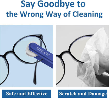 Glasses Cleaner Eyeglass Cleaning Kit, Lens Cleaners Spray with Microfiber Cloth, Portable Glasses Cleaning Kit for Travel, Safe Eyeglasses Cleaner Tool, No Streaks Scratch, Black