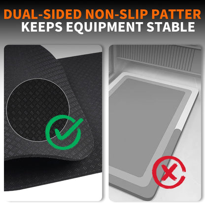 Stepwaver 2 Pack Double Non-Slip Workout Mat for Ellipse Leg Exerciser, 23.6" × 11.8" 0.2" Thick Ellipse Machine Mat, Exercise Mats for Under Desk Ellipticals