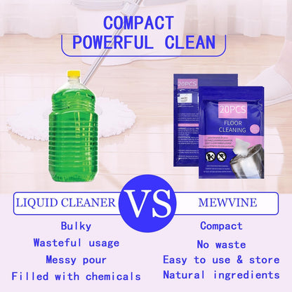 Natural Hard Floor Cleaner PACSS - Lavender Scent (20 Count) | Plant-Based Ingredients | Safe for Tile, Vinyl, Laminate & More | Compatible with OCedar & All Standard Mop Buckets