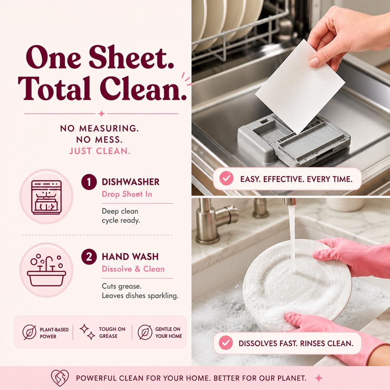 Glory Days Dishwasher Sheets – Citrus Socialite | Eco Friendly, Clean Dishwasher Detergent | Dual Enzyme, Plastic-Free, Vegan | 30 Count