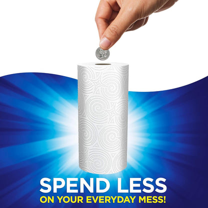 Sparkle Pick-A-Size Paper Towels, 6 Double Rolls (660 Sheets Total) - Strong 2-Ply Towels for Kitchen Cleanup and Everyday Messes