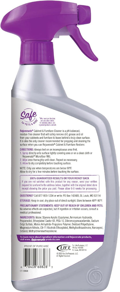 Rejuvenate Cabinet And Furniture Cleaner Removes Dirt, Grime And Grease Buildup To Clean And Shine Cabinets And Furniture, 24 Ounces