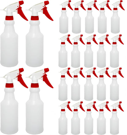 12 Pack 16oz Spray Bottles, Reusable Fine Mist Water Sprayer for Plants, Cleaning, High Output Ultrafine Misting Plastic Spray Bottles for Water, Salon, Garden, Kitchen and Bathroon