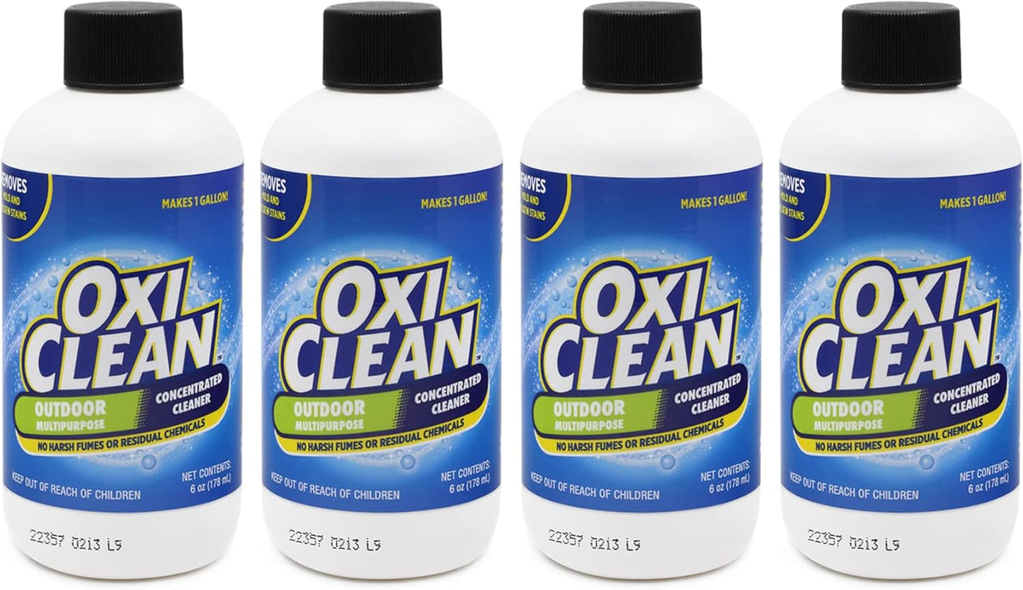 OxiClean - Outdoor Multipurpose Super Concentrated Cleaner - Makes 1 Gallon - Stain Remover - Driveway Cleaner for Concrete - Degreaser for Cement, Brick, Vinyl, and Patio Furniture (6oz = 1 Gallon)