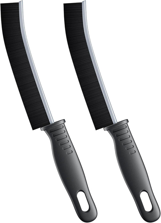 Hard Bristle Crevice Brush -2 Pack Deep Clean Sliding Door Tracks, Window Screens, Durable Household Cleaning Tool