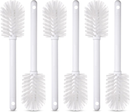 SPARTA Large Water Bottle Brush Ideal for Wide-Mouth Jars, Bottles and Tumblers, Dishwashing Tool with Handle for Home and Commercial Kitchens, Plastic, 12 Inches, White