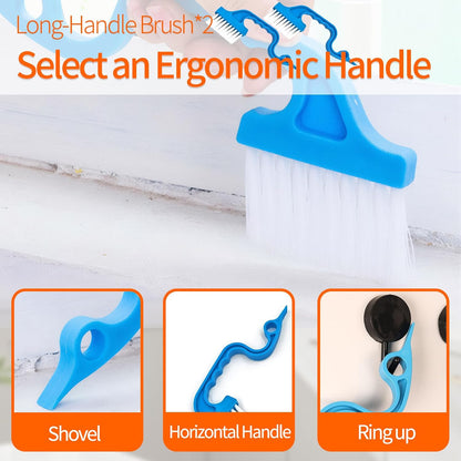 20 PCS Crevice Cleaning Brush Set - Multi-Purpose Hard Bristle Brushes for Deep Cleaning Kitchen, Bathroom, Grout, Sink, Cup, Blender, Corners, Tight Spaces
