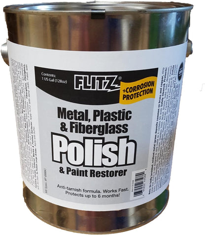 Flitz Metal Polish Paste - 1.76oz USA-Made Polish for Solid Chrome, Stainless Steel, & Aluminum - Non-Abrasive for Light Oxidation - Requires Manual Buffing - Not for Plated/Coated Surfaces (1 Pack)