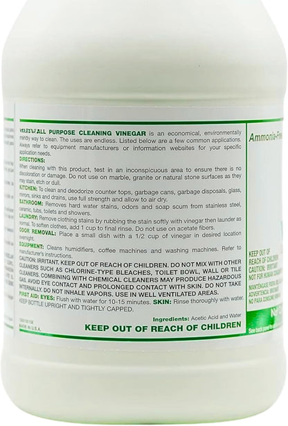 All Purpose Cleaning Vinegar, 5% Acidity | Multi-Purpose Household Surface Cleaner, Safe for Laundry, Effective Deodorizer, Ready to Use- 1 Gallon (Pack of 1)