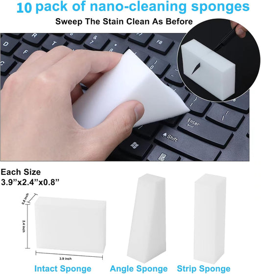 50 Pack Magic Sponge Eraser,Multi-Functional Household Cleaning Kitchen Dish Sponge for Furniture,Extra Thick and Long Lasting Melamine Cleaning Sponges for Bathroom,Bathtub, Sink,Wall Cleaner (50)
