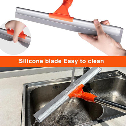 ITTAR Heavy-Duty Floor Squeegee, 62" Adjustable Handle, EVA Foam Blade, Ideal for Concrete, Garage, Patio & More