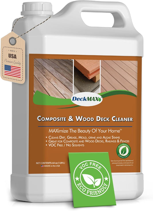 DeckMAX Concentrated Composite & Wood Deck Cleaner - Nation’s Leading Wood & Composite Deck Cleaner Recommended by Manufacturers, Distributors & Contractors
