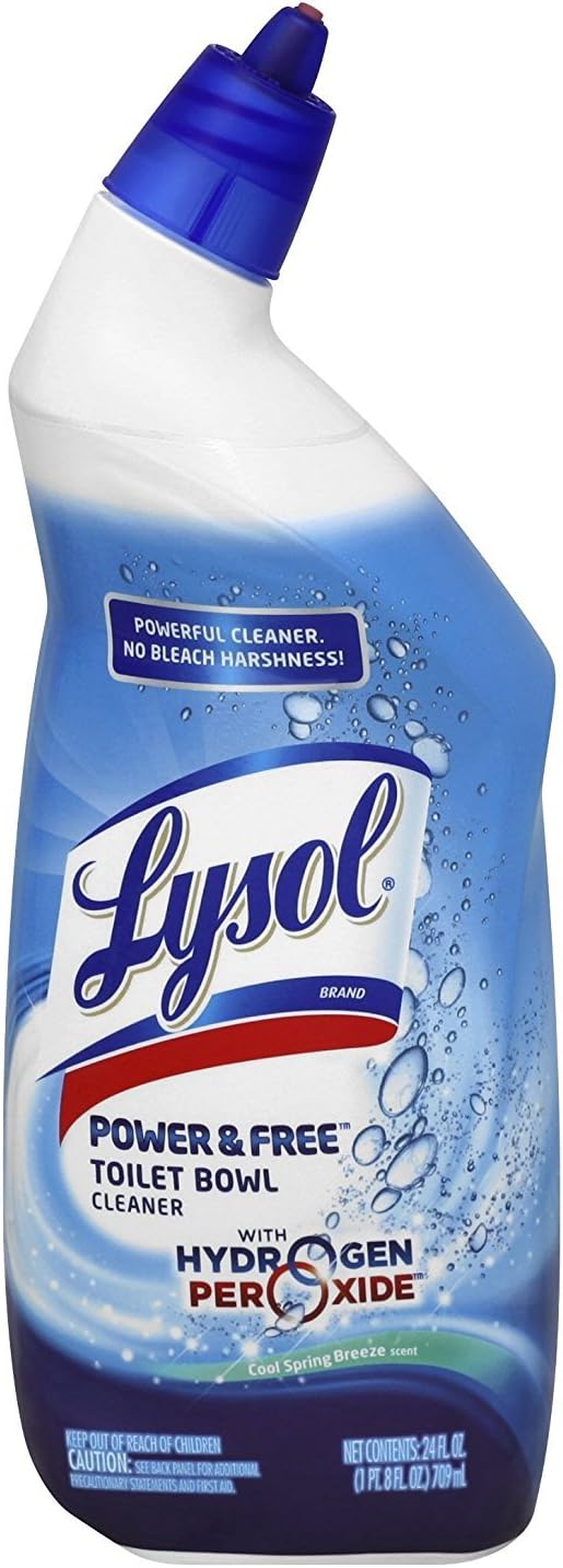 Lysol Toilet Bowl Cleaner Gel, for Cleaning and Disinfecting, Bleach Free, Ocean Fresh Scent, 24oz
