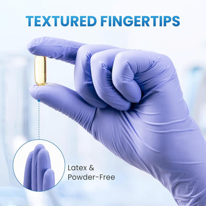 Borje Nitrile Gloves Large, 100 Count Disposable Gloves, Black, Latex-Free Powder-Free, Medical Exam, Food Safe, Cleaning, Cooking