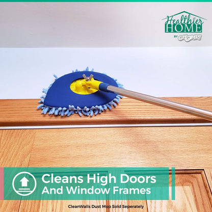 Chomp! Microfiber Mop Refill Pack: 5 Minute CleanWalls 2-pak Giant Noodle Blue Duster Reusable Washable, Window/Door Frame Cleaner and Baseboard Dusts - Dry Dusting Pads