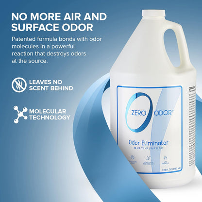 Zero Odor – Multi-Purpose Odor Eliminator - Air & Surface Odor – Patented Technology for Bathroom, Kitchen, Fabric, Closet- Smell Great Again, 16oz