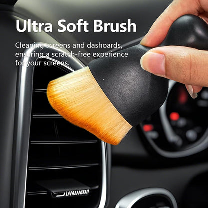 4 PCS Car Detailing Brush Set : Cleaning Brushes for Car Interior Exterior – Wheel & Detailing Kit for Vents, Emblems, Leather Seats