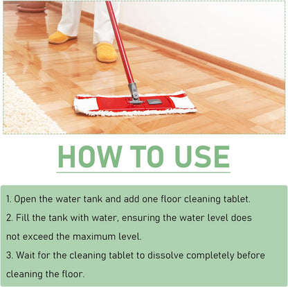 Floor Cleaner Tablets Hard Floor Cleaner Tablets, Pre-Measured Dissolvable Cleaning Solution for Hardwood Laminate Tile Bathroom Kitchen (36PCS)