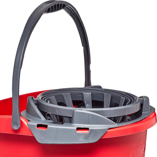 2.5-Gallon mop Bucket with Wringer, red