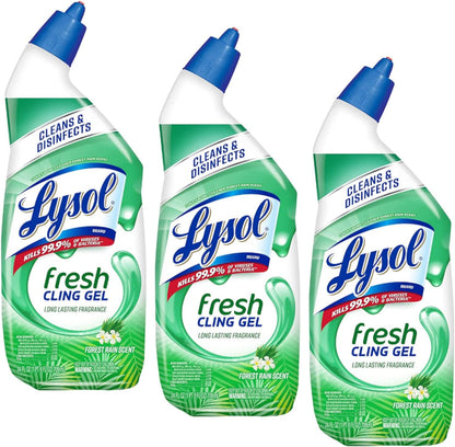 Lysol Cling Gel Toilet Bowl Cleaner, Country Scent, 24 Ounce (Pack of 3)